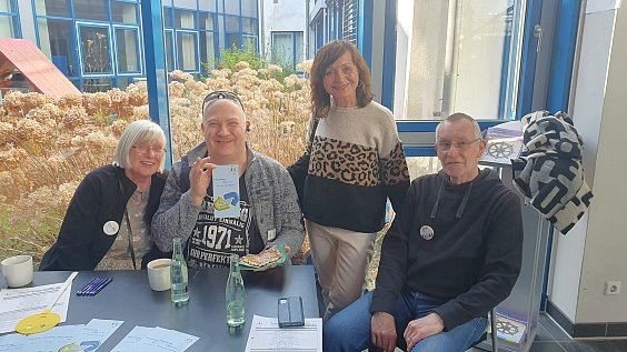 Das Tauschringteam mit Marion Wilke, Michael Holub, Rosi Wallmüller und Hubertus Luhmann.