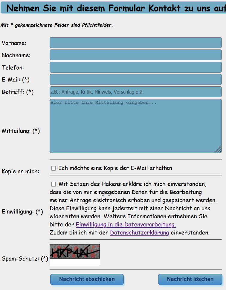 Hier bitte das Formular aufrufen